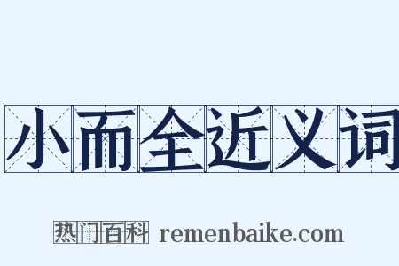 小而全近义词是什么意思的图片